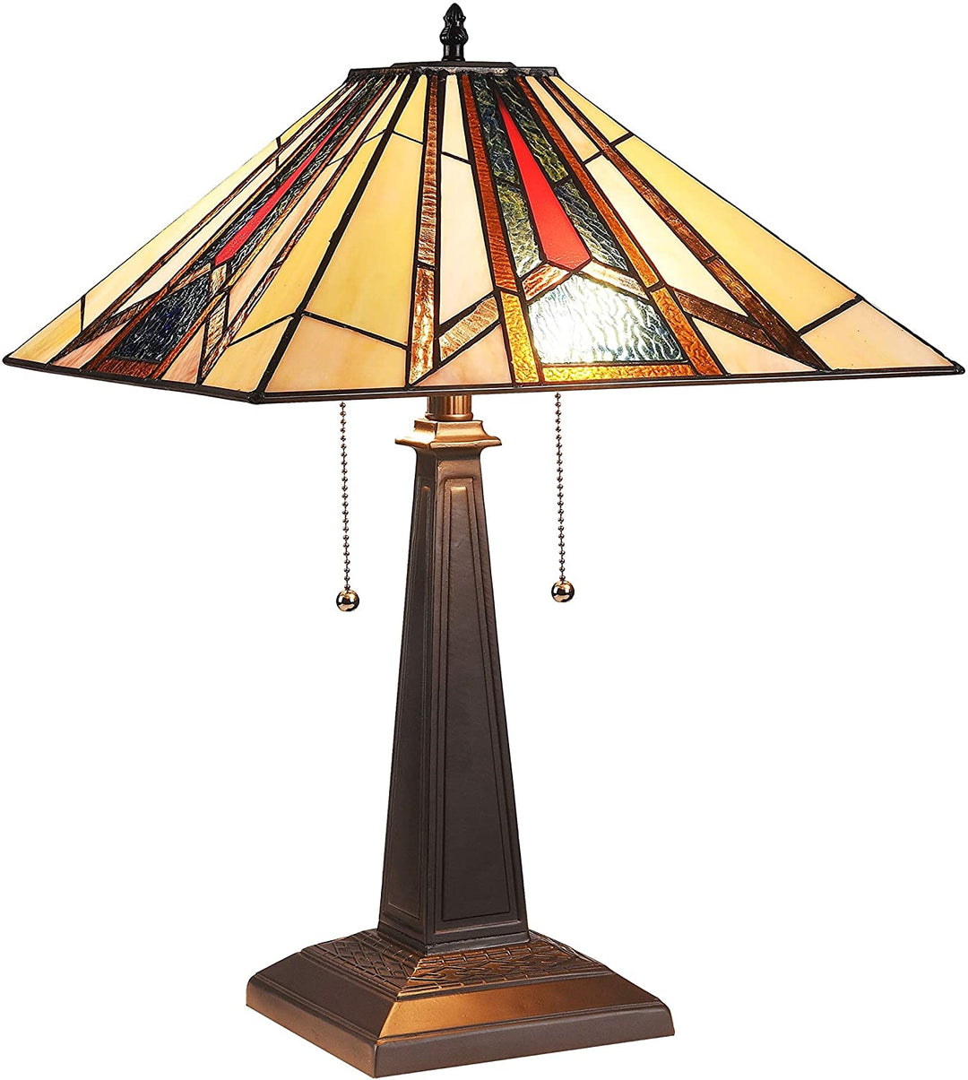 Tiffany Mission Design 2 Light Blackish Bronze Table Lamp