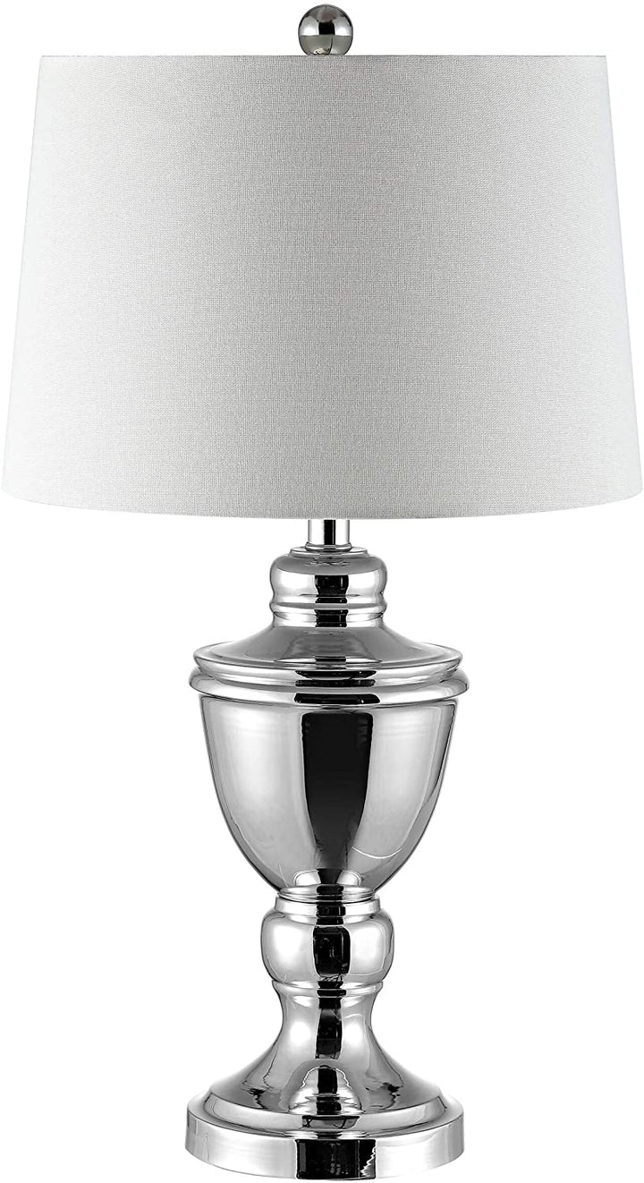 Lighting 27 inch Polished Nickel Led Table Lamp 15" W X L 27" H Silver Modern Contemporary Chrome Bulbs Included