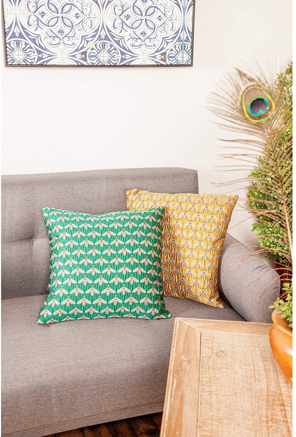 Modern 17 X Inch Green Pillowcase Contemporary Pattern