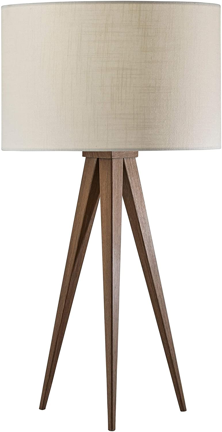 Rosewood Director Table Lamp Brown Mid Century Modern