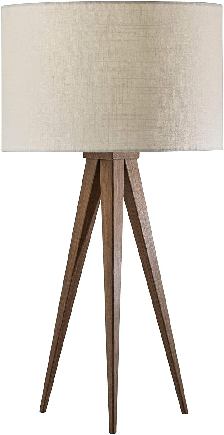 Rosewood Director Table Lamp Brown Mid Century Modern