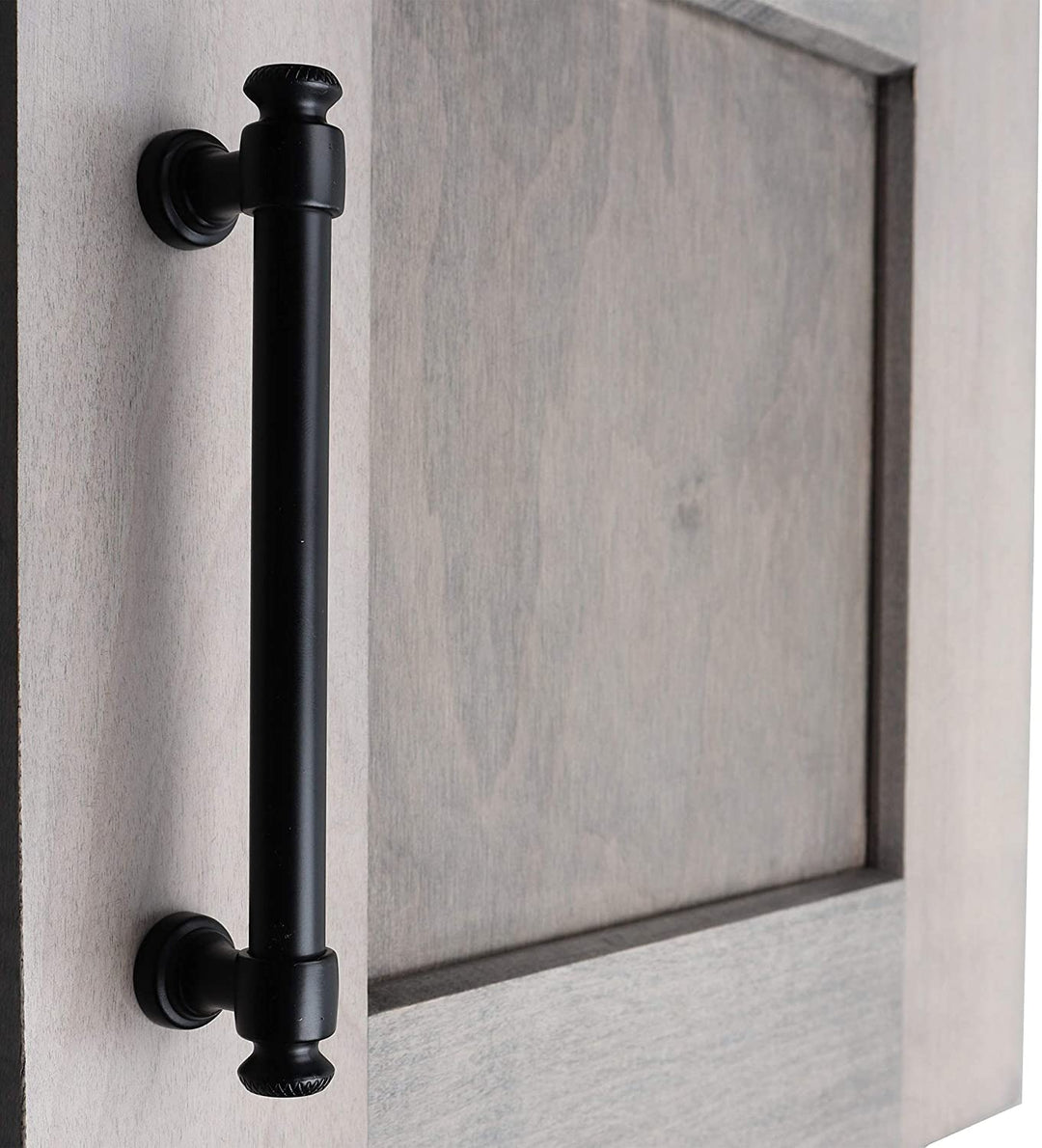 5 Pack 5 Center Matte Black Classic Euro Cabinet Pulls Traditional Metal - Diamond Home USA