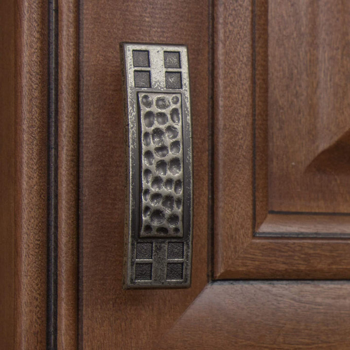 5 Pack 2 1/2 Weathered Nickel Rustic Hammered Cabinet Knobs Zinc - Diamond Home USA