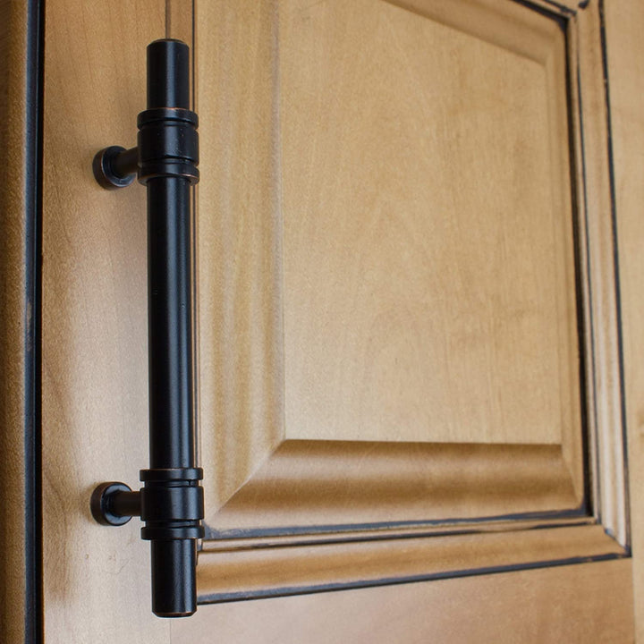 MISC 5 Pack 3 3/4 Cc Oil Rubbed Bronze Solid Barrel Bar Pulls Zinc Finish