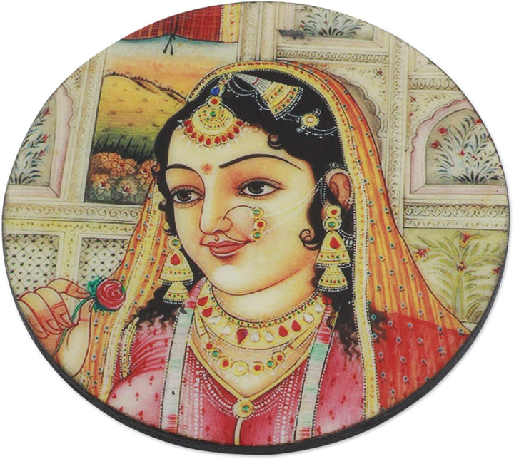 Handmade Set 4 Wood 'Mughal Muse' Coasters (India) Color - Diamond Home USA