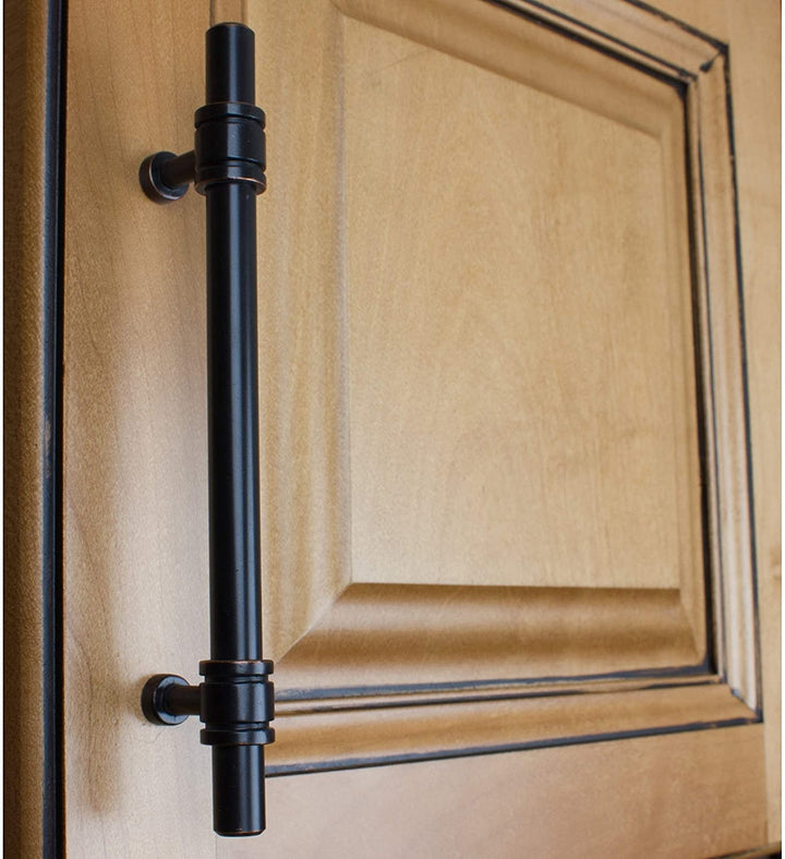 MISC 5 Pack Center Oil Rubbed Bronze Solid Barrel Bar Pulls Zinc Finish