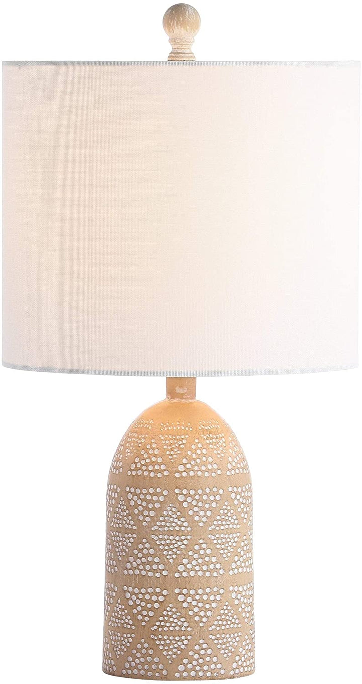 MISC Lighting 19" Led Table Lamp 10"x10"x18 5" Brown Tan Bohemian Eclectic Bulbs Included