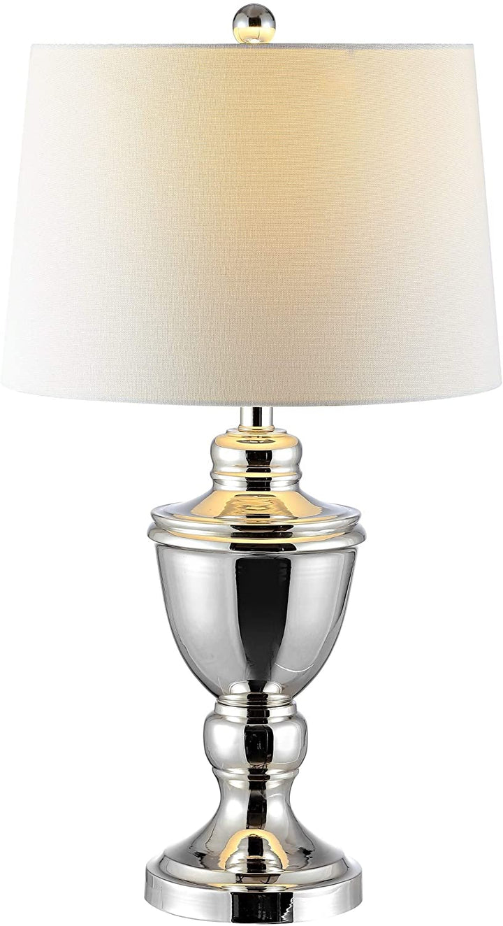 Lighting 27 inch Polished Nickel Led Table Lamp 15" W X L 27" H Silver Modern Contemporary Chrome Bulbs Included