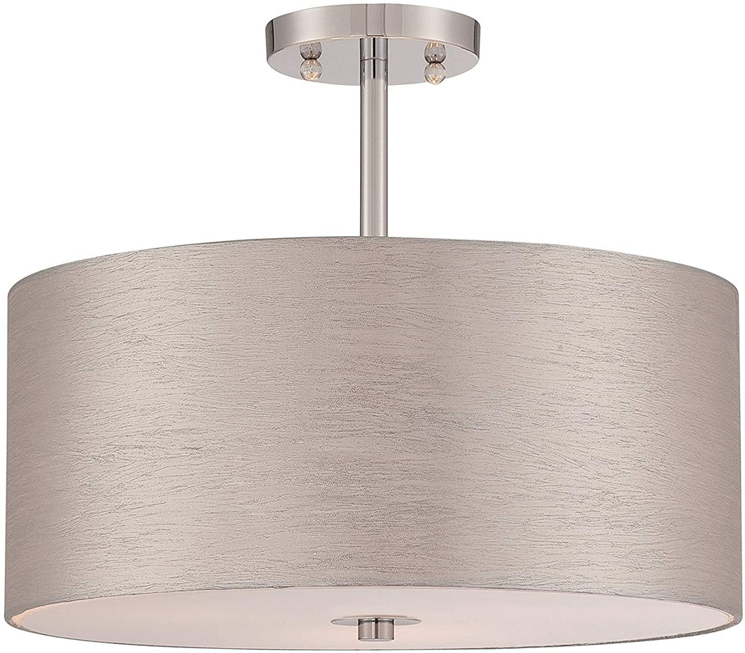 3 Light Semi Flush Grey White Modern Contemporary Acrylic
