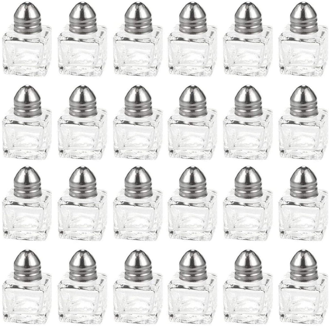 24x Mini Salt Pepper Shakers Set Glass Kitchenware