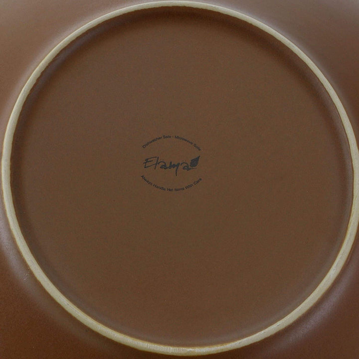 Winter Wolf 16 Piece Round Stoneware Dinnerware Set Taupe Beige Animal Casual Microwave Safe - Diamond Home USA