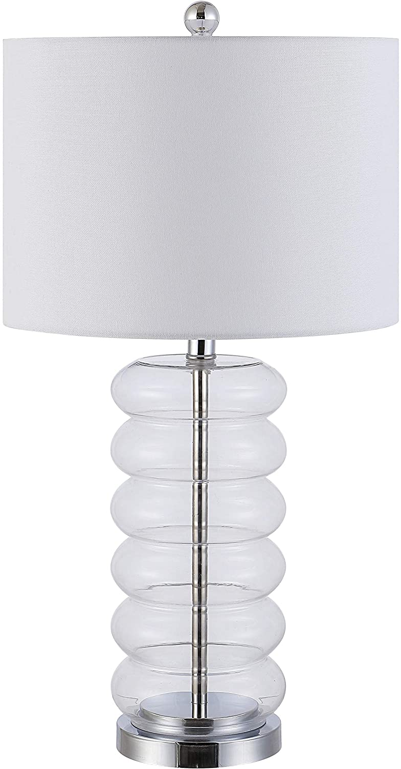 26 5 inch Glass Table Lamp 14" X 26 5" Clear Modern Contemporary Traditional Chrome Bulbs Included - Diamond Home USA