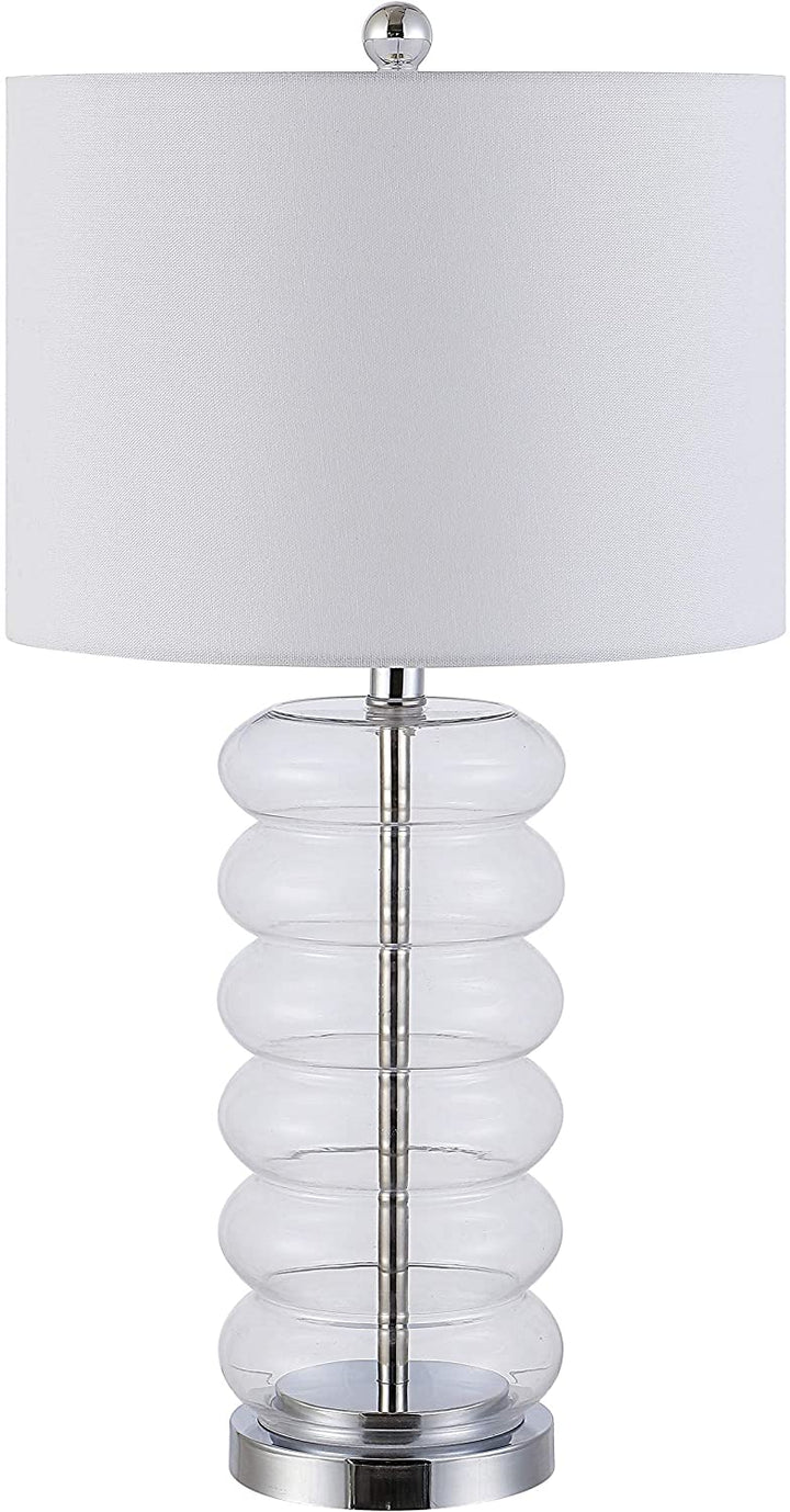 26 5 inch Glass Table Lamp 14" X 26 5" Clear Modern Contemporary Traditional Chrome Bulbs Included - Diamond Home USA