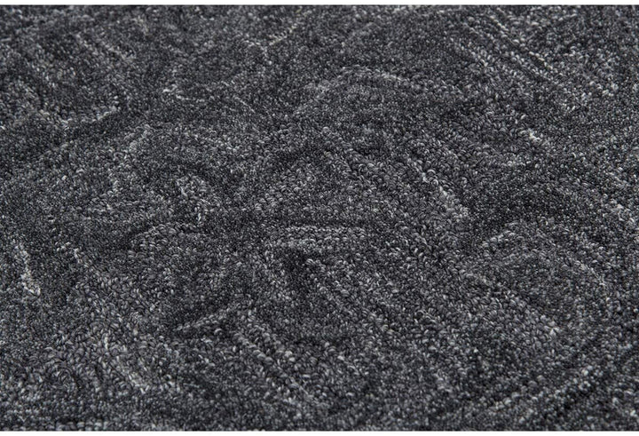 Fifth Dk Grey Damask 10' X 13' Rug X Medallion Transitional Rectangle Wool Contains Latex Handmade