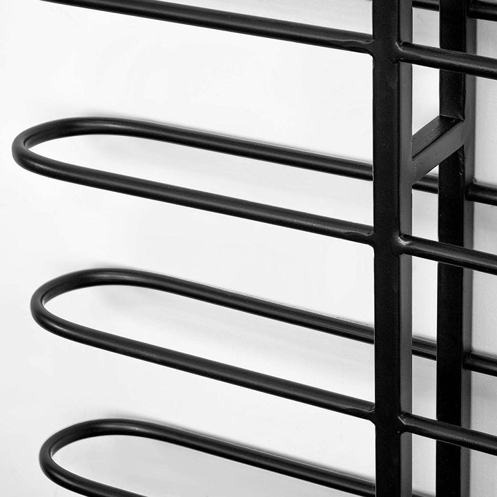 Metal Wall Mounted Wine Rack (47 25" X 20 5" 3 5") Black - Diamond Home USA