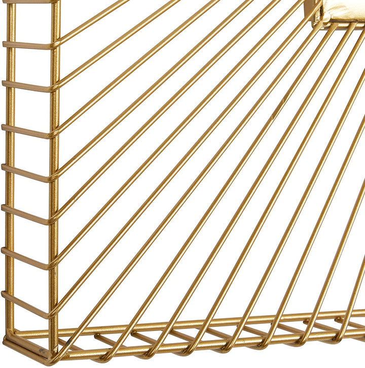 Square Gold Metal Dimensional Wall Mirror 26" X 26 X 3 - Diamond Home USA