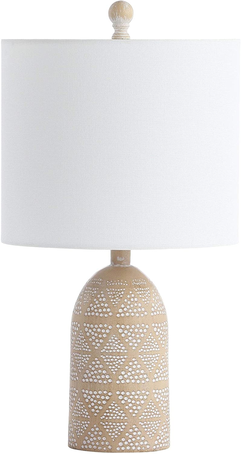 MISC Lighting 19" Led Table Lamp 10"x10"x18 5" Brown Tan Bohemian Eclectic Bulbs Included