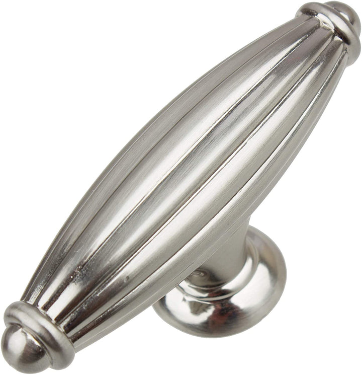 2 5 inch Satin Nickel Fluted Cabinet Knob (Case 10) Grey