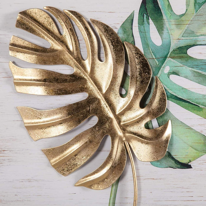 Set 2 Leaf Wall Plaque Modern Contemporary - Diamond Home USA