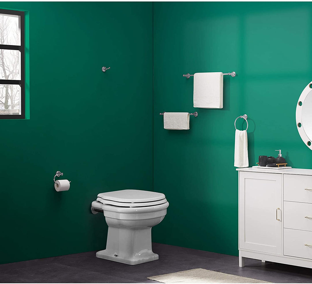 Chrome 5 Piece Bathroom Hardware Set 23 Modern Contemporary Metal Size - Diamond Home USA