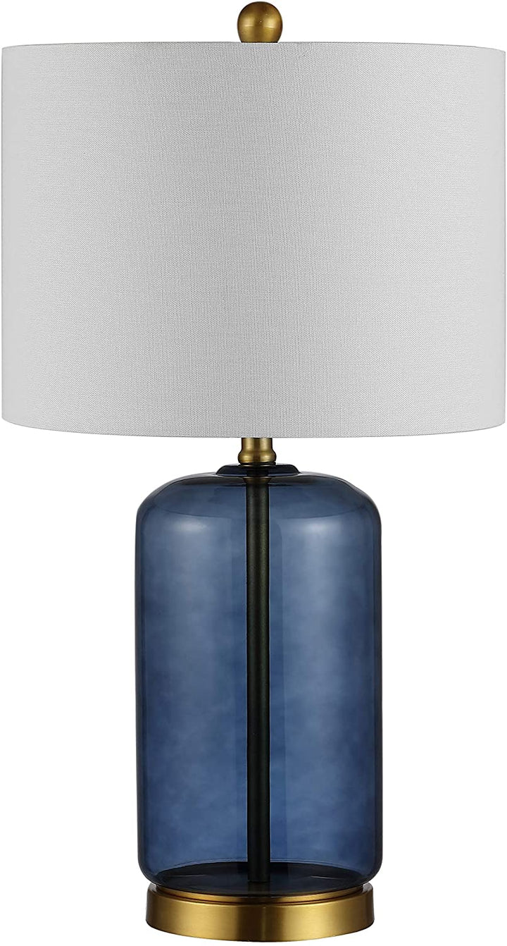 Lighting 26 inch Ceramic Table Lamp 14" X 26" Blue Modern Contemporary Traditional Gold Bulbs Included - Diamond Home USA