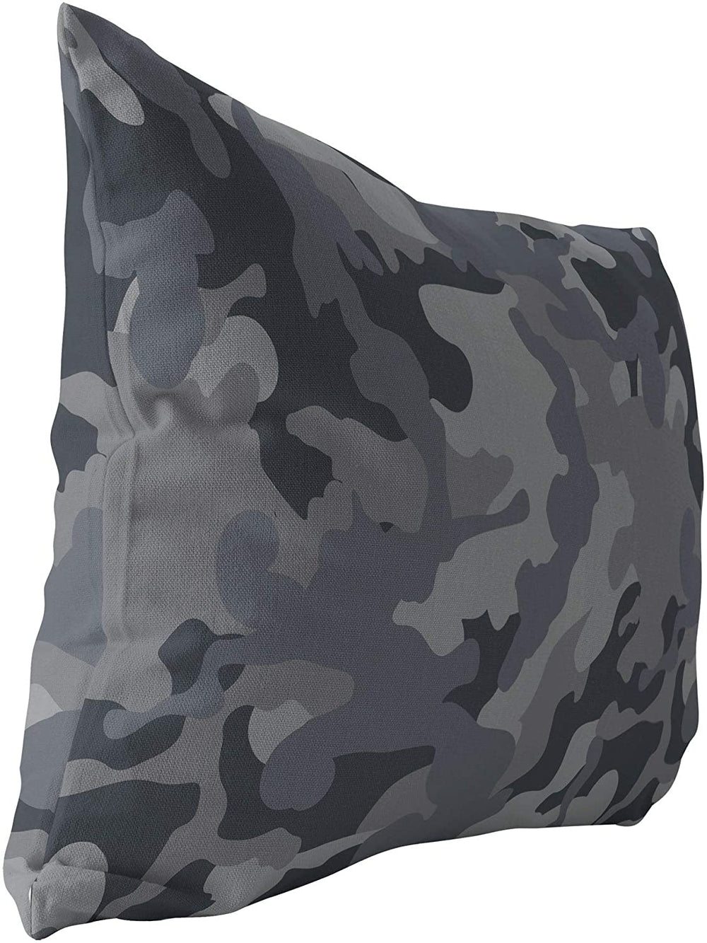 Camo Flow Charcoal Indoor|Outdoor Lumbar Pillow by Designs 20x14 Grey Geometric Modern Contemporary Polyester Removable Cover