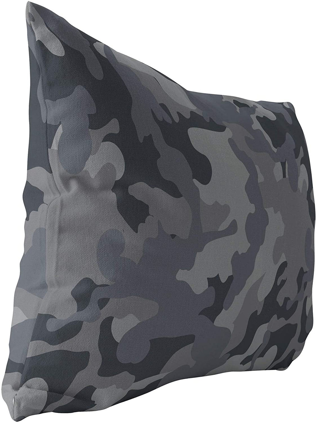 Camo Flow Charcoal Indoor|Outdoor Lumbar Pillow by Designs 20x14 Grey Geometric Modern Contemporary Polyester Removable Cover