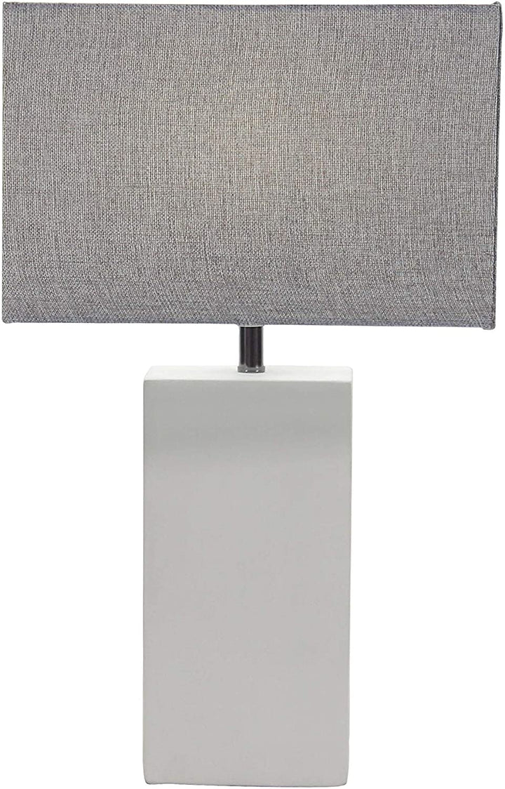 Modern Concrete Iron Rectangular Gray Table Lamp Grey