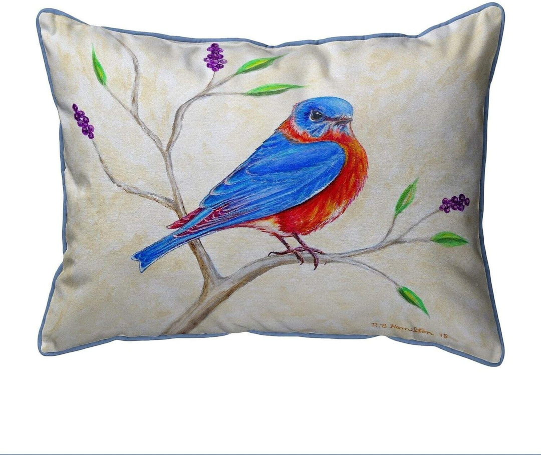 Blue Bird Small Pillow 11x14 Color Graphic Casual