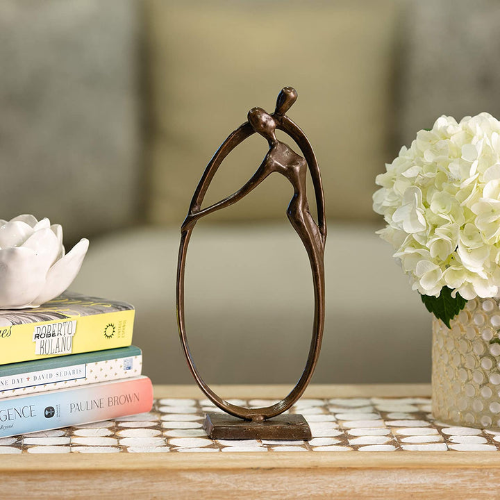 Love Bronze Sculpture Brown Finish