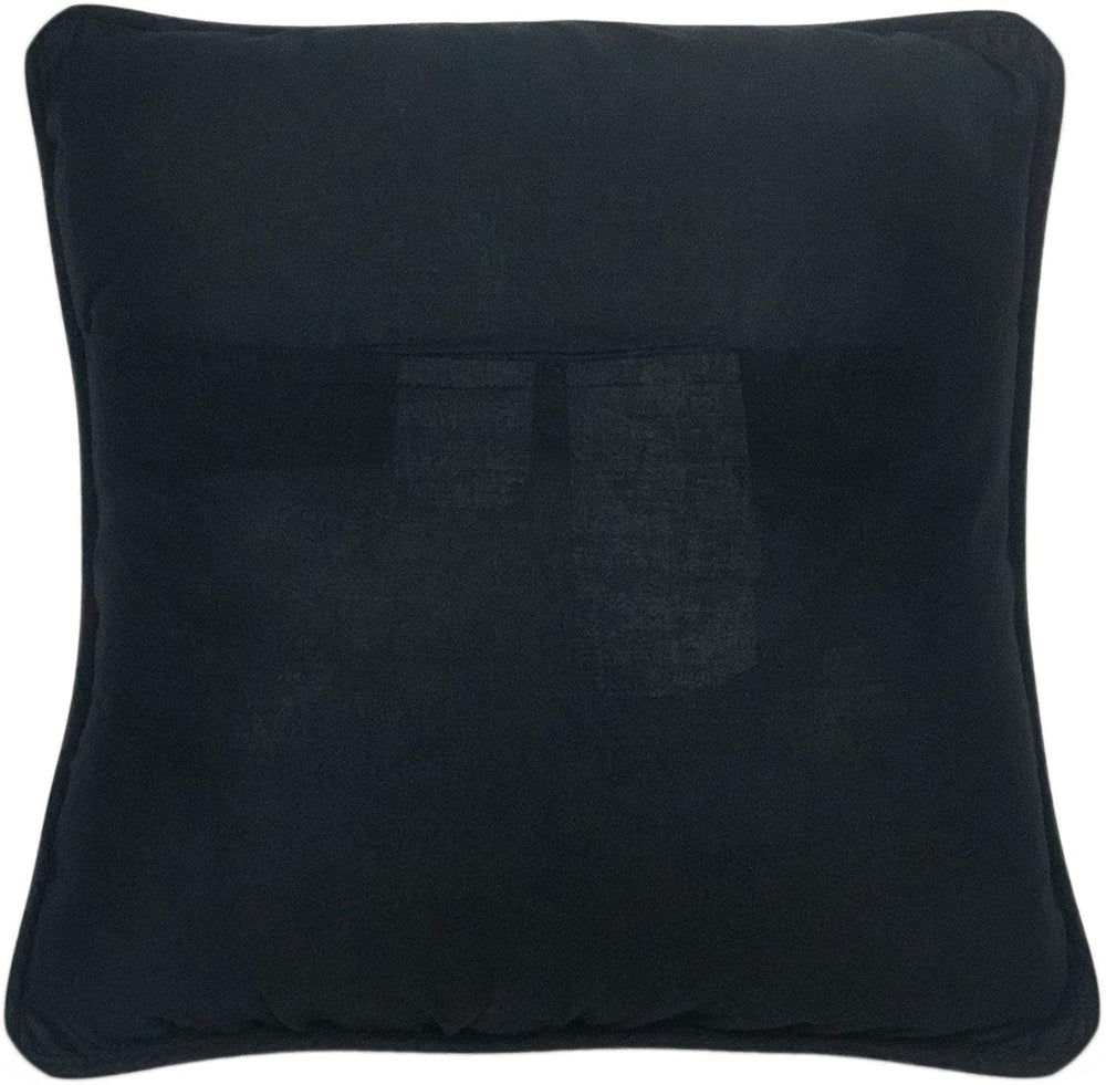 Moonlit Bear Square Decorative Pillow Black Nature Cabin Lodge Cotton Removable Cover - Diamond Home USA