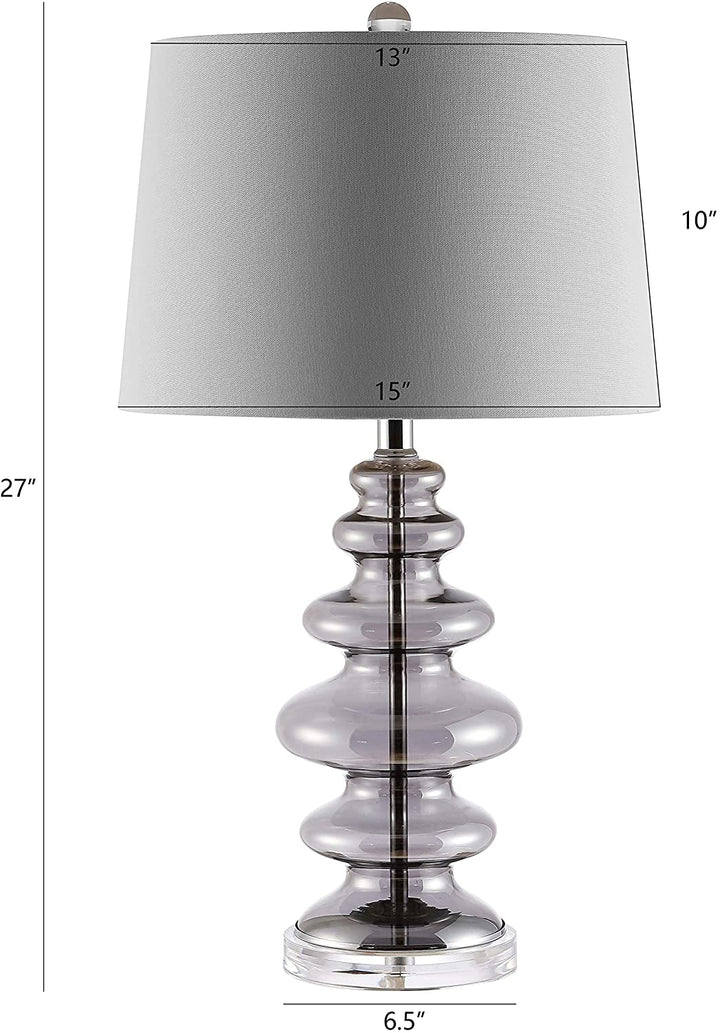 Lighting 27 inch Led Table Lamp 15" W X L 27" H Grey Modern Contemporary Black Bulbs Included