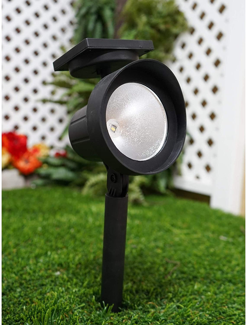 MISC 2 Pack Solar Spot Light 15 Black Plastic