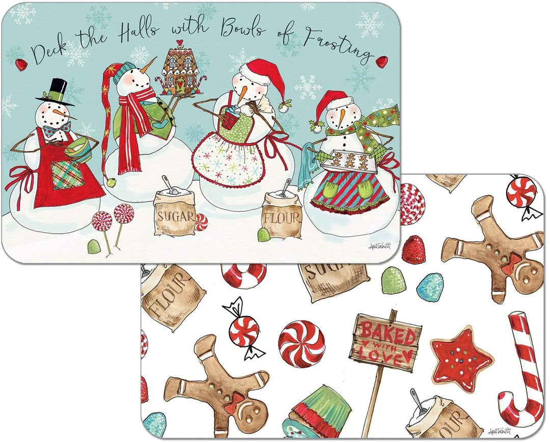 Wipe Clean Placemats Set 4 Baked Love Color Rectangle