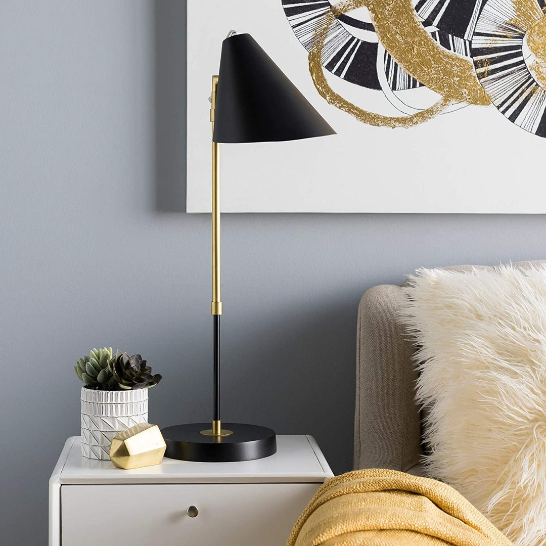 Black Metal Table Lamp Modern Contemporary Bulbs