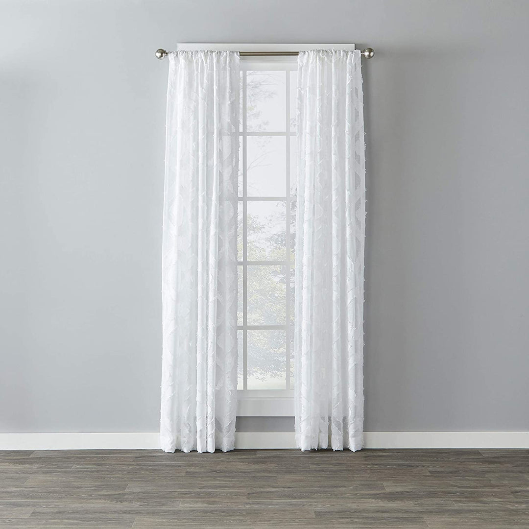 Skl Home Edge 84 inch Panel White Solid Glam