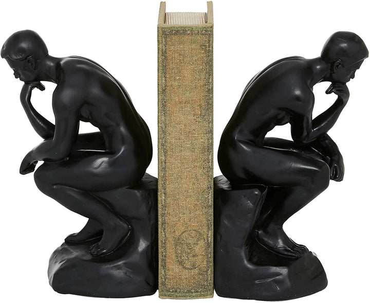 Black Polystone Meditative Bookends 5" X 8 75" 5 X 4
