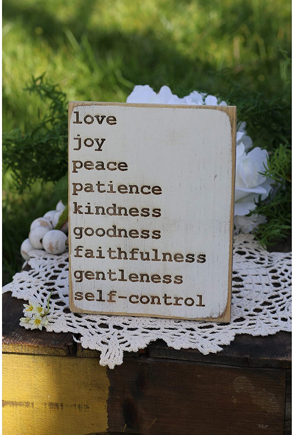 Fruit Spirit 5x7 White Rustic Wood Reclaimed