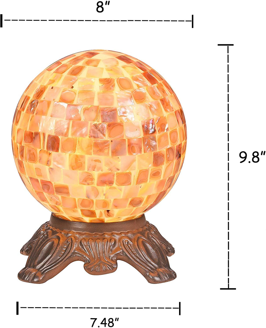 Sea Shell 1 Light Dark Bronze Table Lamp Color Mission Craftsman Nautical Coastal Transitional Dimmable - Diamond Home USA
