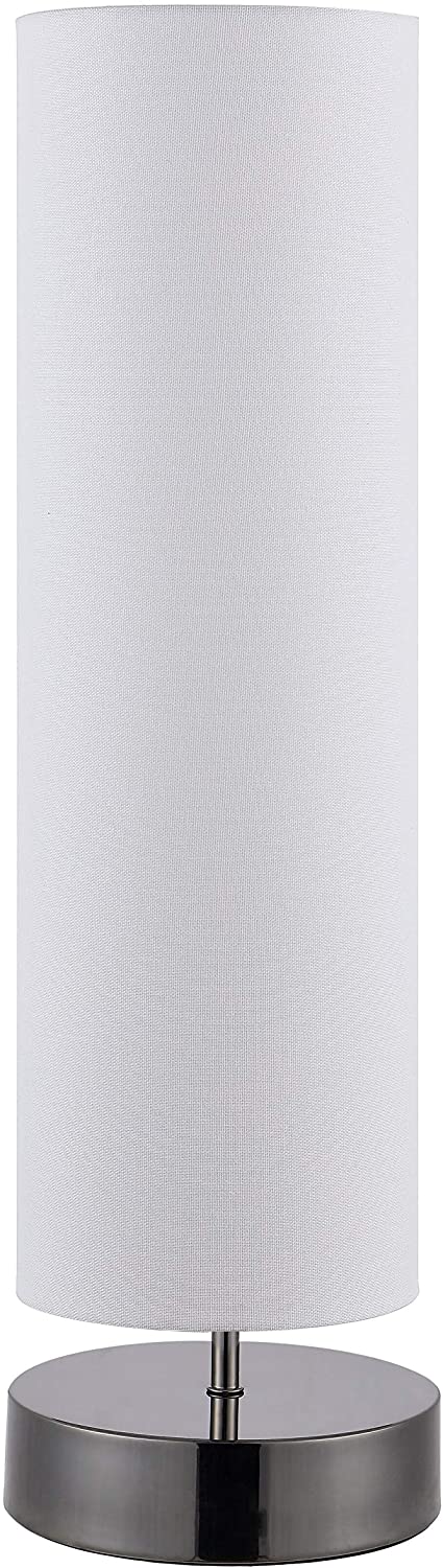 Lighting Wick White 26 inch Led Table Lamp 7 5" W X L 25 75" H Modern Contemporary Chrome Bulbs Included - Diamond Home USA