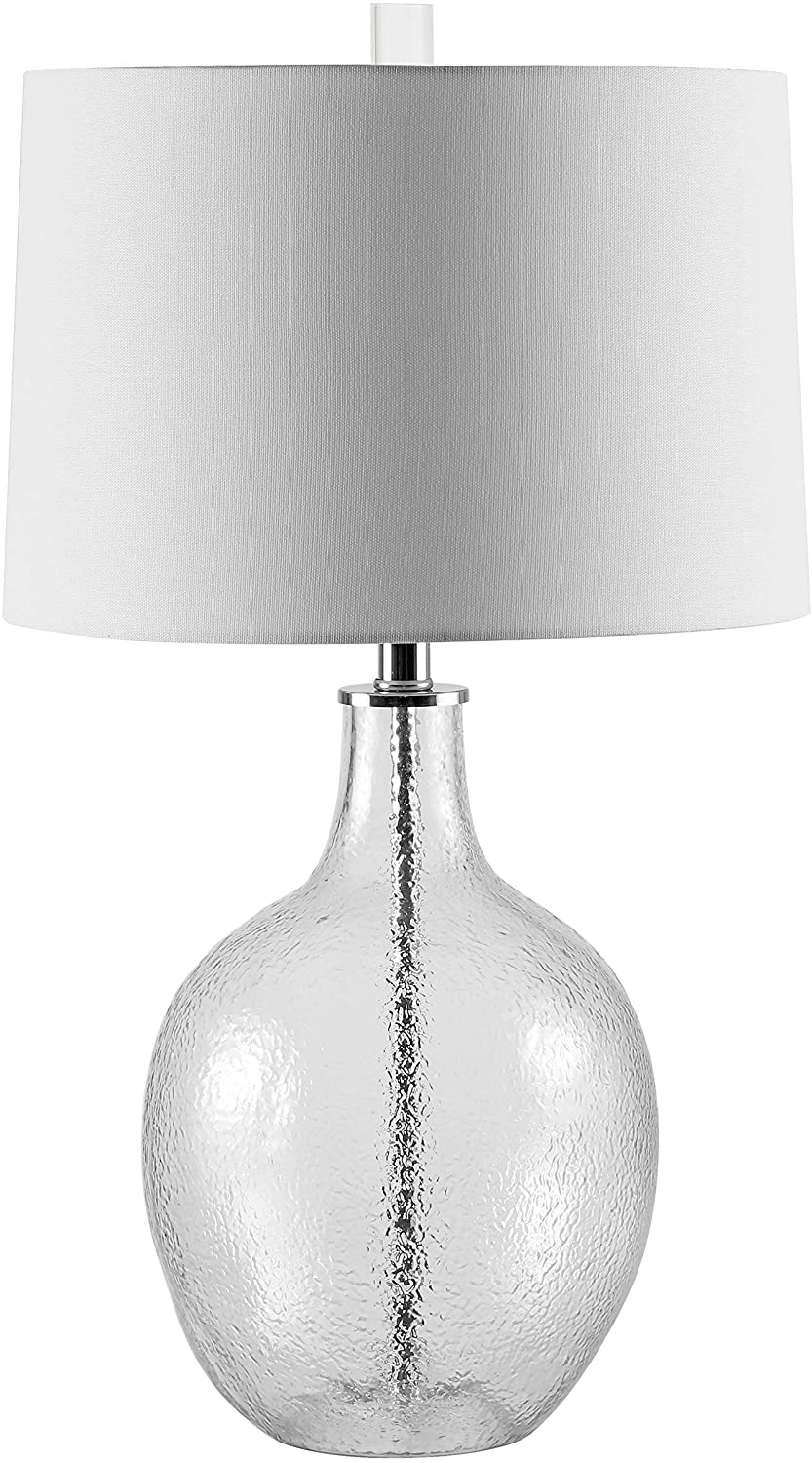 Lighting 26 inch Glass Table Lamp 15" X 26" Clear Modern Contemporary Traditional Chrome Bulbs Included - Diamond Home USA
