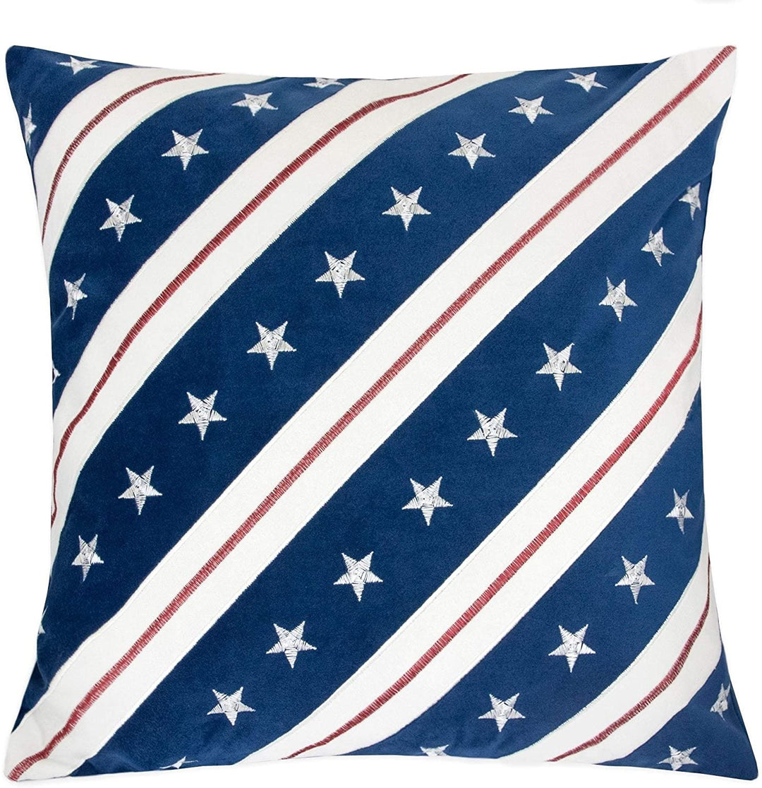 Stripes Independence Day 20" Square Decorative Throw