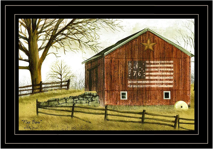 Flag Barn by Billy Ready Hang d Black
