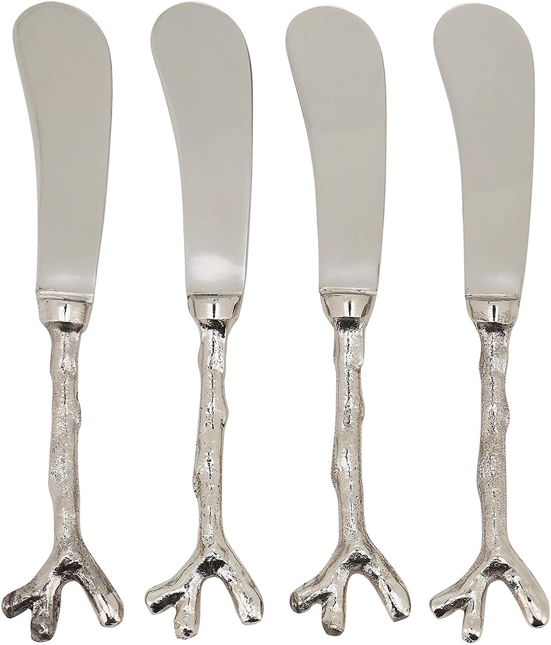 Cocktail Knives Set Twig Design (Set 4) Silver