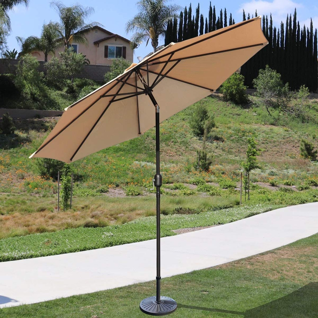 9ft Heavy Duty Outdoor Market Patio Umbrella Tilt Easy Crank