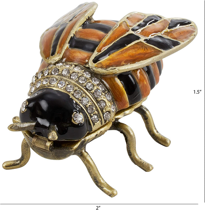 Bumble Bee Jewelry Box Color Animals Pewter - Diamond Home USA