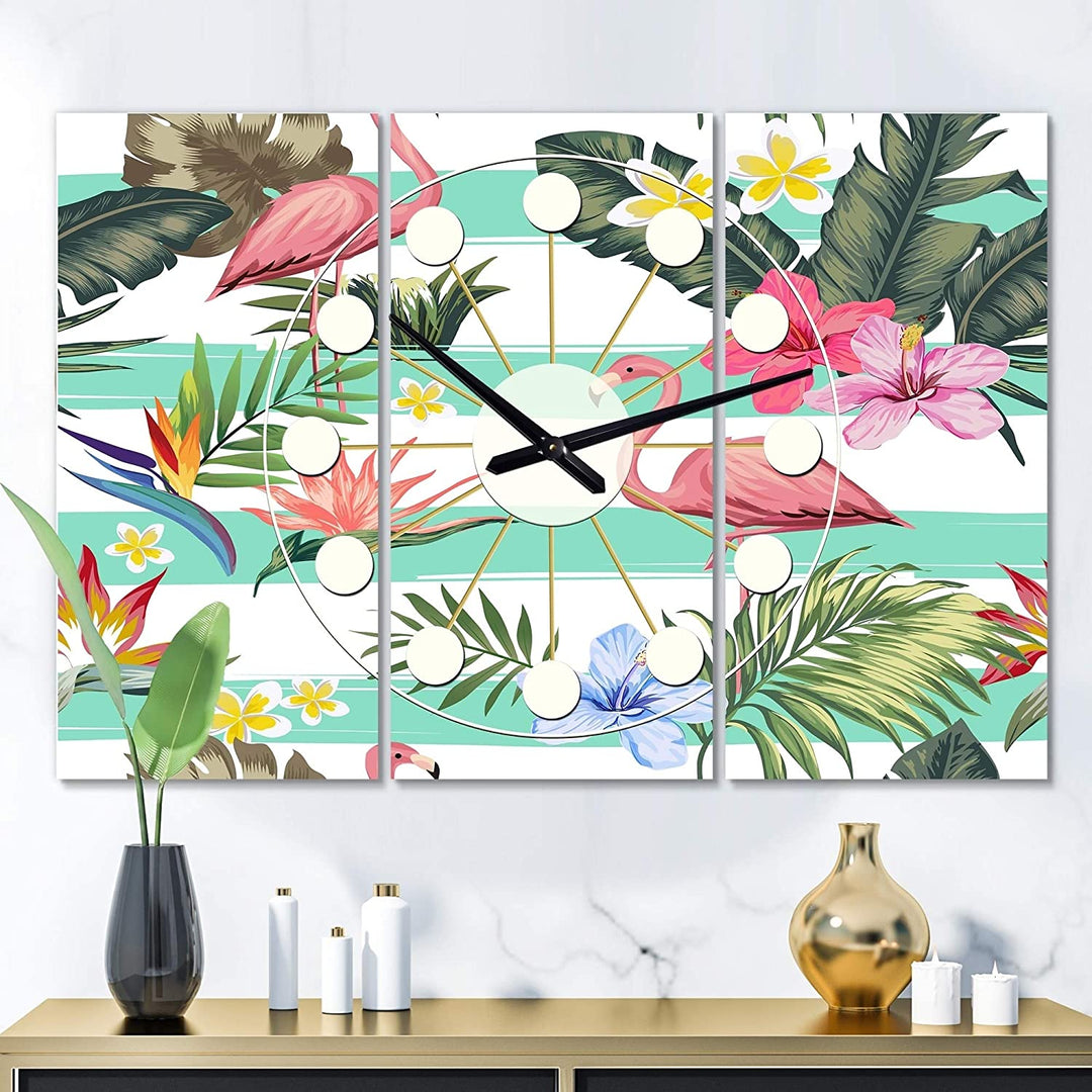 Tropical Botanicals Flowers Flamingo' Oversized Mid