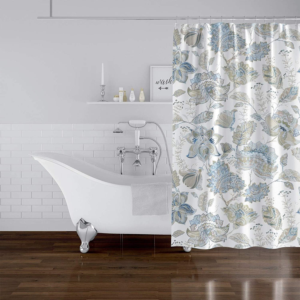 MISC Shower Curtain by 71x74 Off/White Floral Cottage Polyester