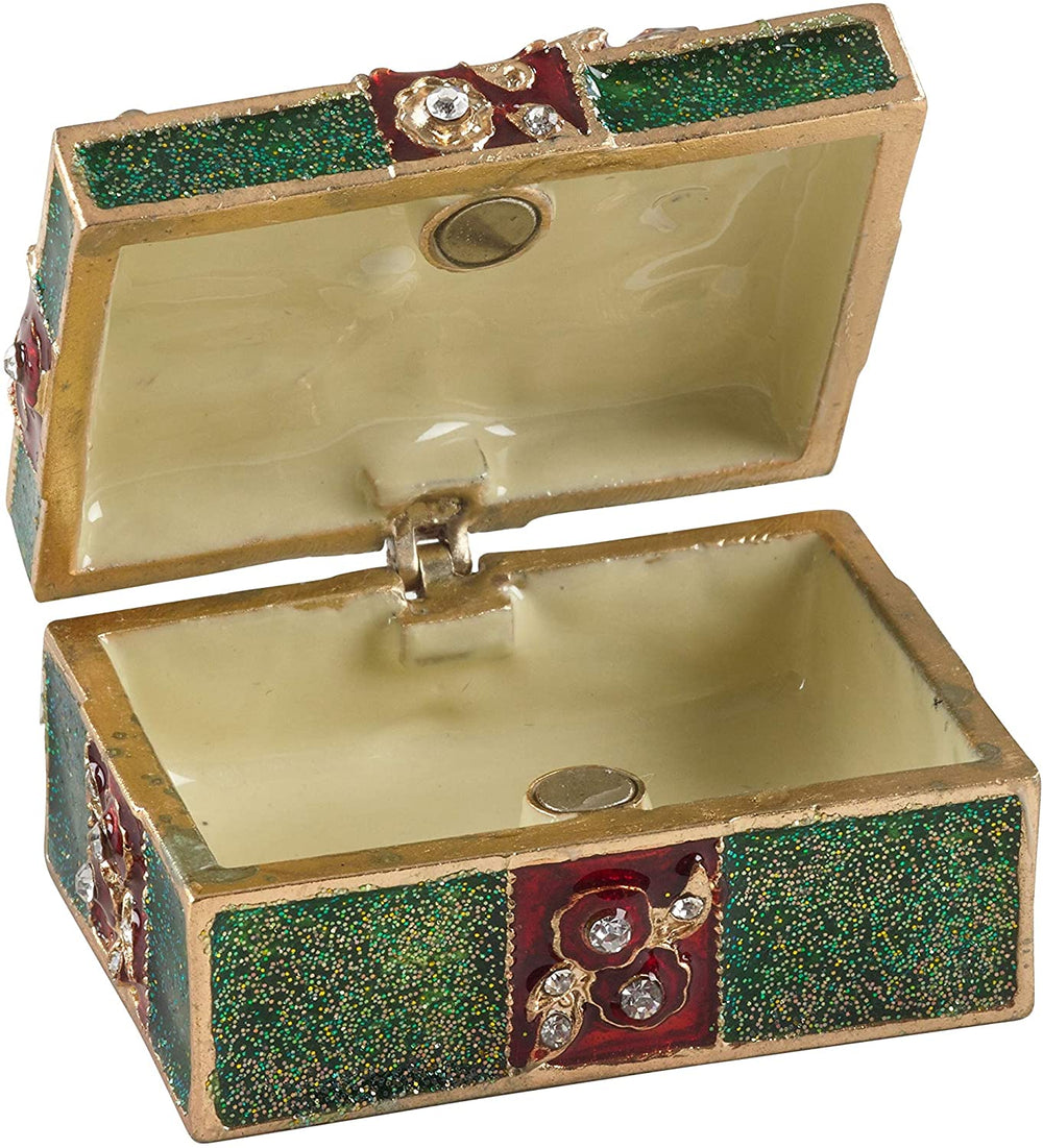 Bejeweled Decorative Trinket Box Color Metal
