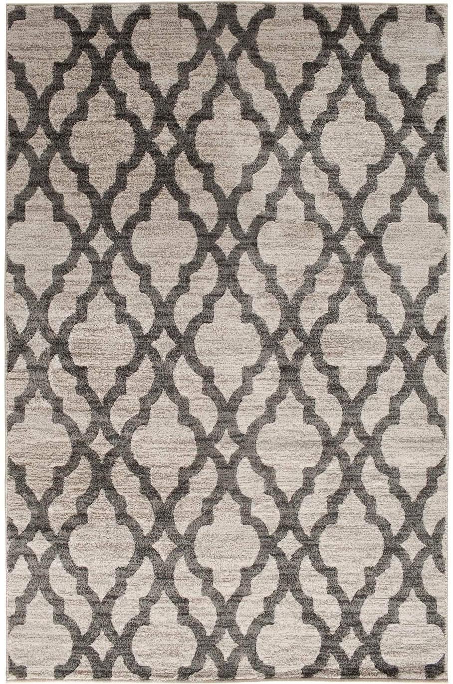 Dozer Birch/Sterling 5' X 7'6" Ivory Geometric Polypropylene